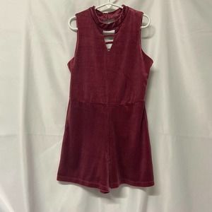 Kahn Lucas Romper Jumper Jumpsuit Magenta Soft Corduroy No Size See Measurements